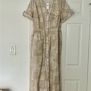 LOFT Taupe Shirt dress